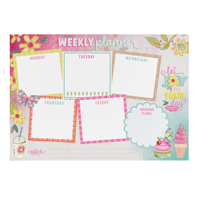 Let Joy Fill Your Day Weekly Desk Planner A4 (DKP025)