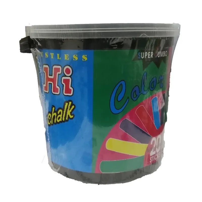 Hi Chalk Coloured Sidewalk Chalk Bucket (20)