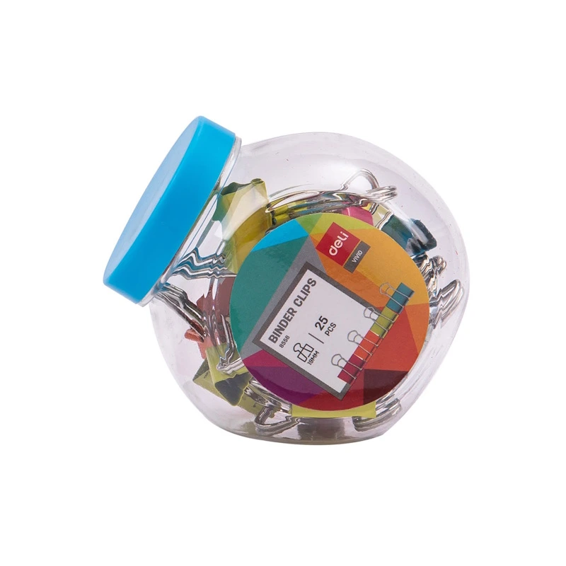 Deli Foldback Clips 19mm Tub (assorted) (25)