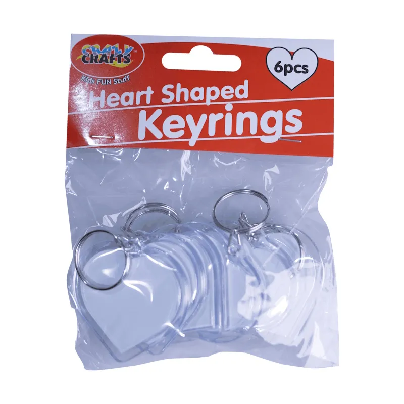 Crazy Craft Heart Keyrings (6)