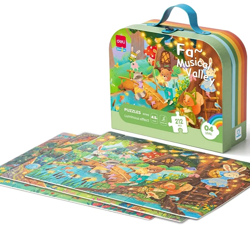 Deli Genius Fa Musical Valley Luminous Effect Puzzles Level 04 (212 pieces)