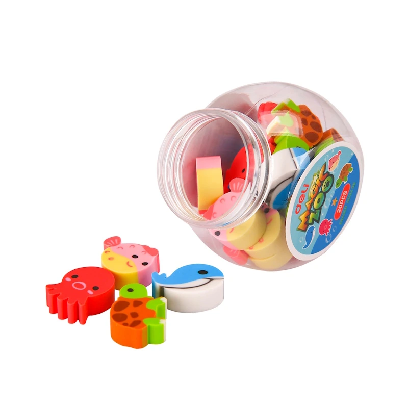 Deli Magic Zoo Eraser Tub (20)