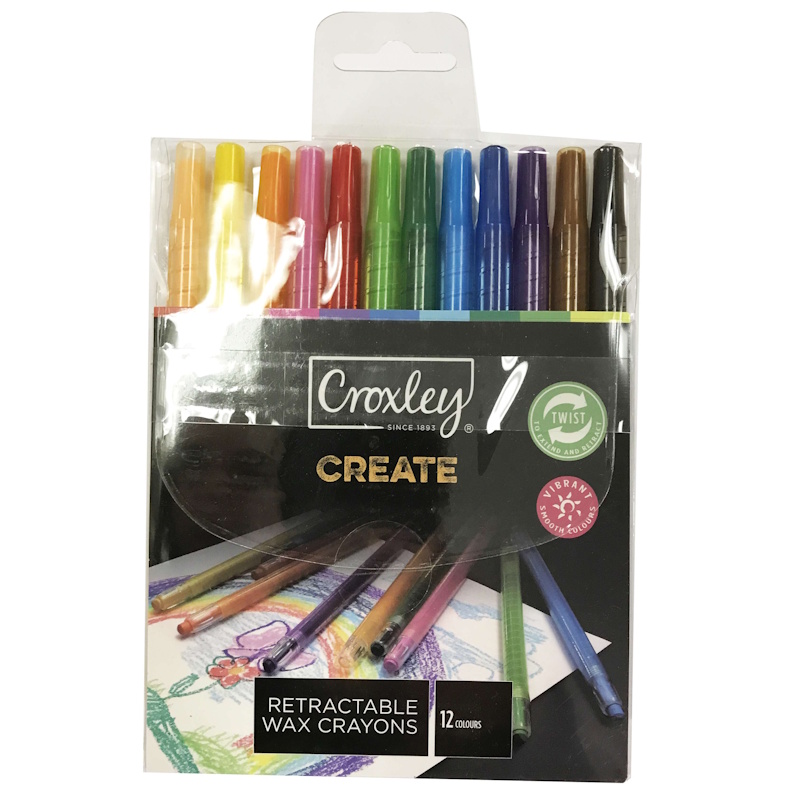 Croxley Create Retractable Crayons (12)