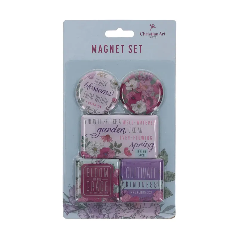 Bloom in His Grace Magnet Set (5) (MGS106)