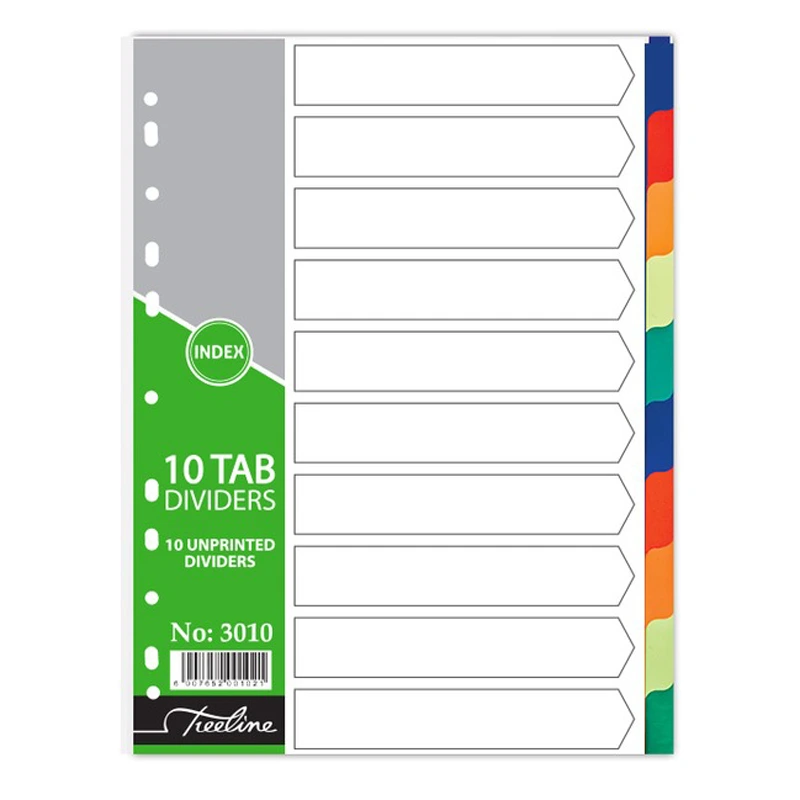 Treeline PVC Dividers A4 10 Tab
