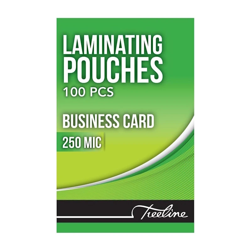 Treeline Business Card Laminating Pouches 250mic (86 x 54mm) (100)