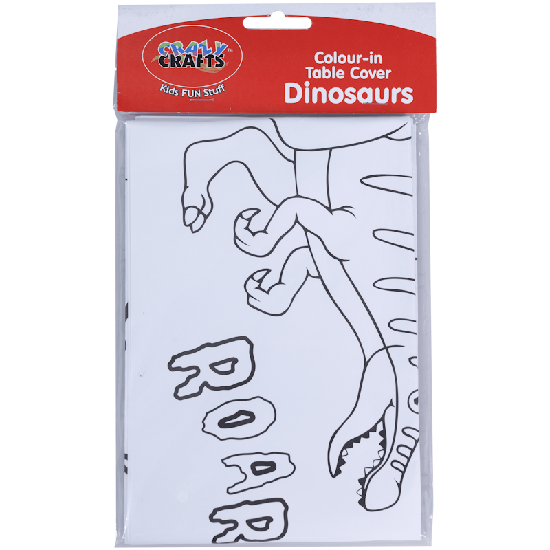 Crazy Craft Colour-in Table Cover (dinosaur)