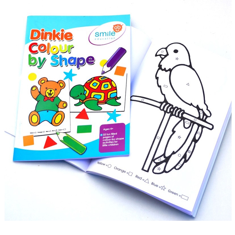 Idem Smile Dinkie Colour by Shapes Stitched Book A5