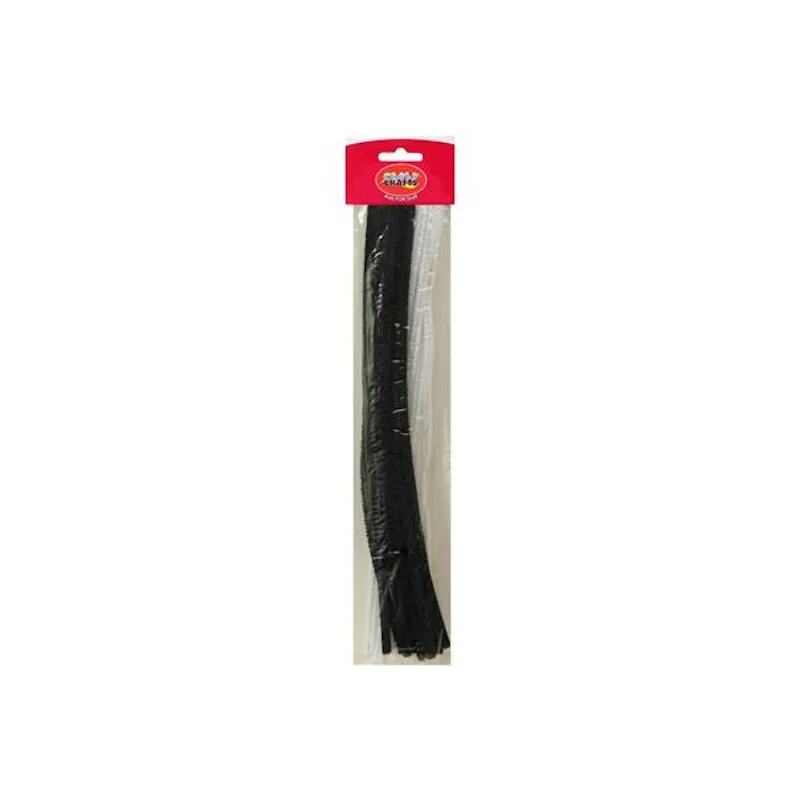 Crazy Craft Chenille Stems Pipe Cleaners 6mm (black and white)