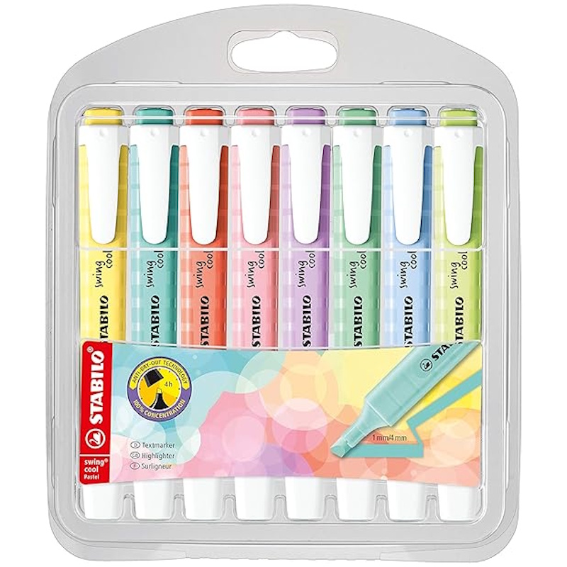 Stabilo Swing Cool Highlighter (pastel) (wallet of 8)