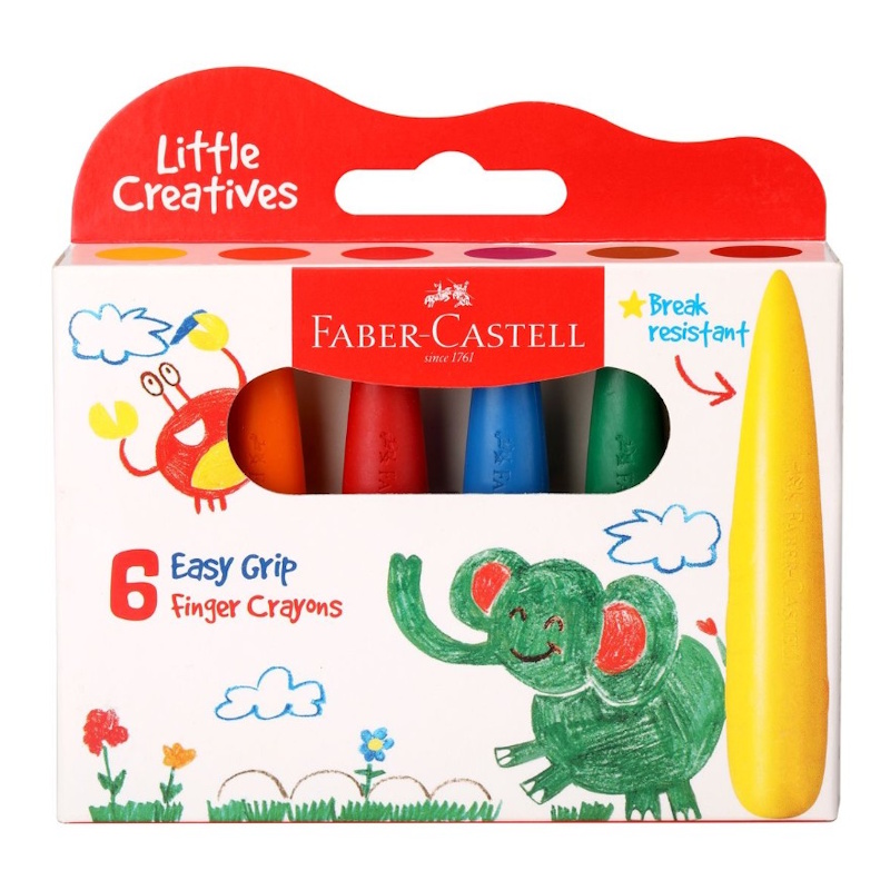 Faber-Castell Little Creatives Easy Grip Crayons (6)
