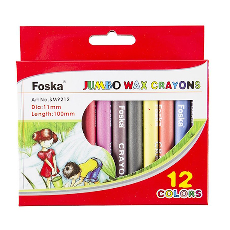 Foska Jumbo Wax Crayons (12)