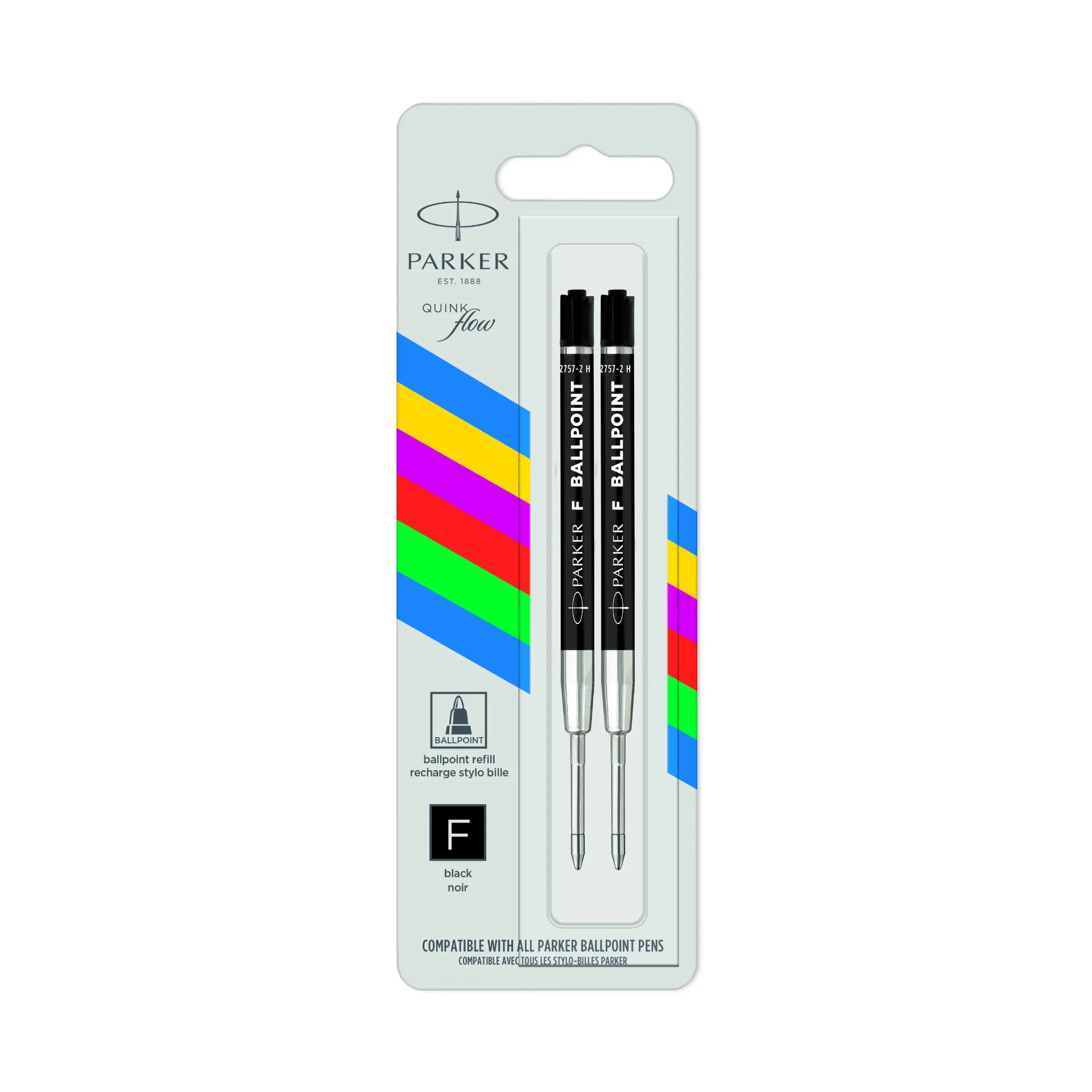 Parker Ball Point Econo Refill Fine Nib (blister of 2)