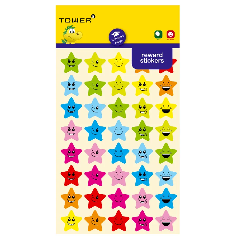 Tower Reward Stickers Stars with Faces