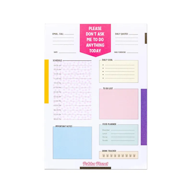 Pukka Planet Daily Planner Notepad B5 (60 sheets)