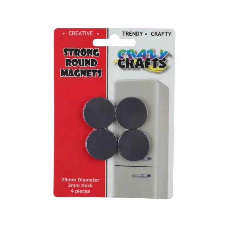 Crazy Craft Strong Round Magnets 25mm (4)