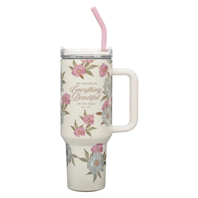 He Has Made Everything Beautiful Stainless Steel Mug with Straw (SMUG319)