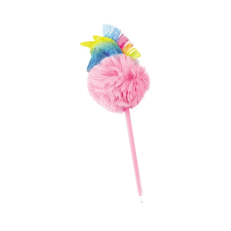 Colour Me Vibes Novelty Pen Fluffy Unicorn (pink) (1893)