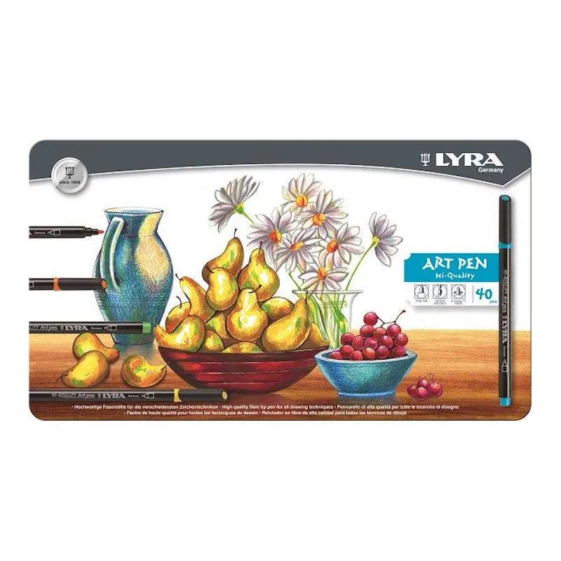 Lyra High Quality Art Pen Metal Box (40)