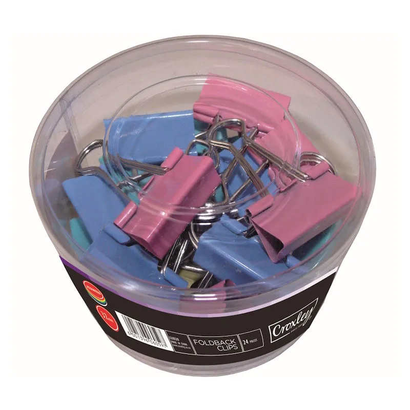 Croxley Foldback Clips 32mm (assorted) (24)