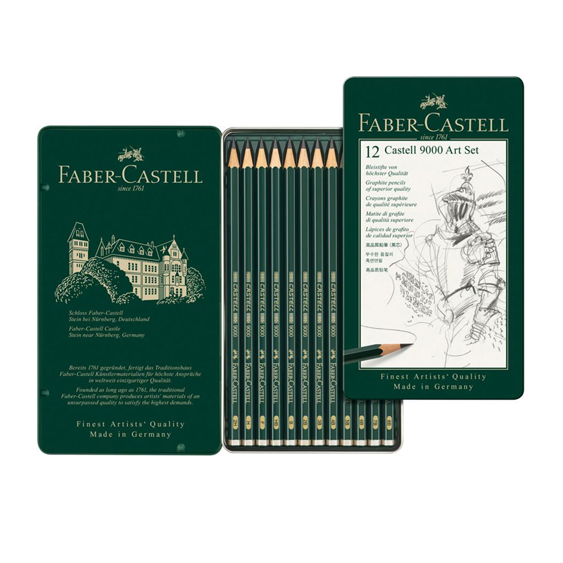 Faber-Castell 9000 Drawing Art Pencil Set (12)