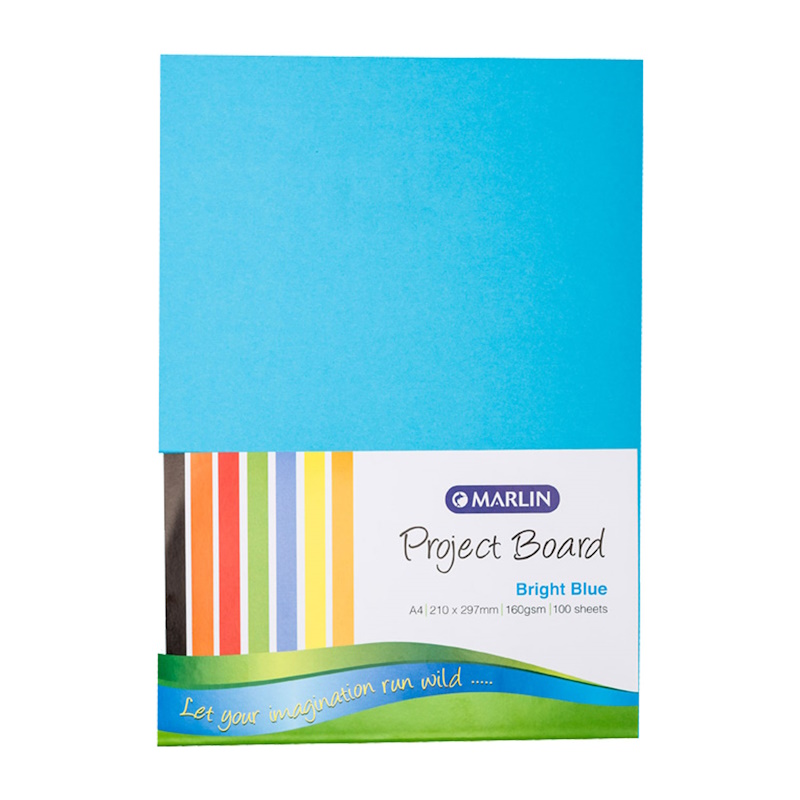 Marlin Project Board A4 160g (bright blue) (100 sheets)