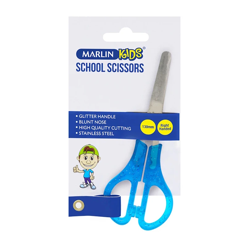 Marlin Blunt Right Hand Neon Glitter Scissor 130mm (assorted)