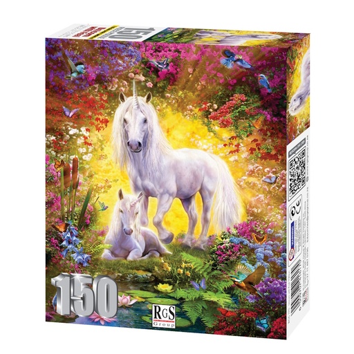 Unicorn with Foal Cardboard Puzzle (150 pieces)