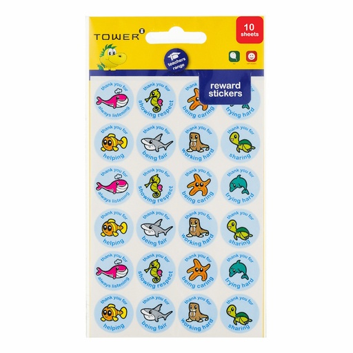 Tower Reward Stickers Teacher Range Thank You