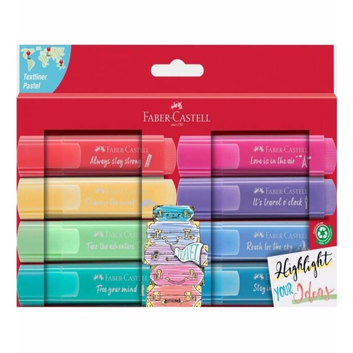 Faber-Castell Textliner 46 Pastel Highlighter (wallet of 8)