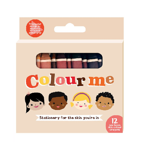 Colour Me Wax Crayons Triangular Grip Skin Tones (12)