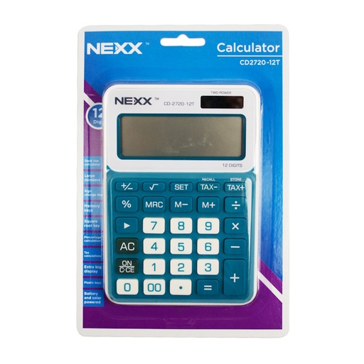 Nexx CD2720 Calculator 12 Digit (blue)