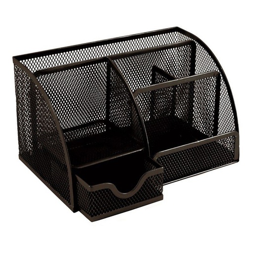 SDS Mesh Clip, Pen & Memo Holder with Drawer M810 (black)
