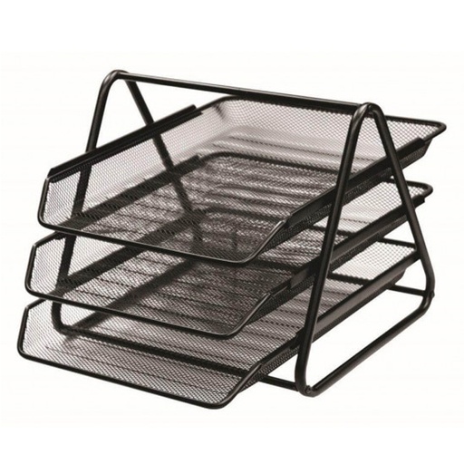 SDS 3 Tier Letter Tray Set M700 (black)
