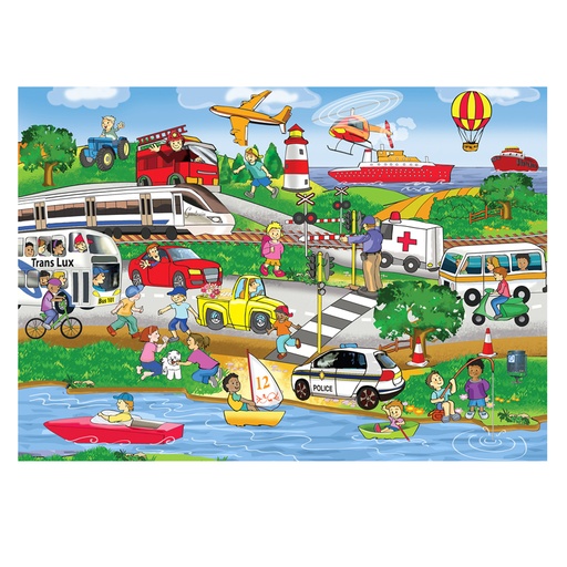 Transport Wooden Puzzle (24 pieces)