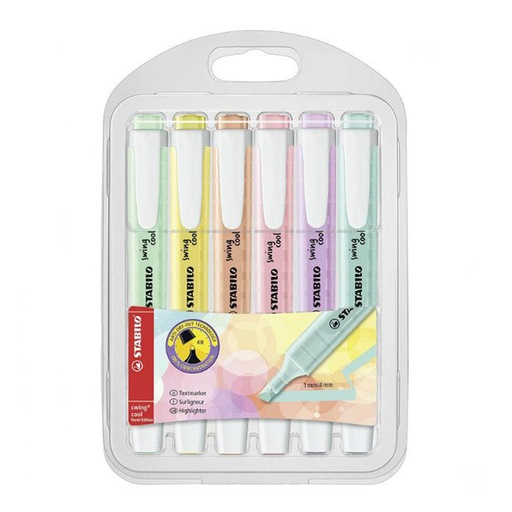 Stabilo Swing Cool Highlighter (pastel) (wallet of 6)