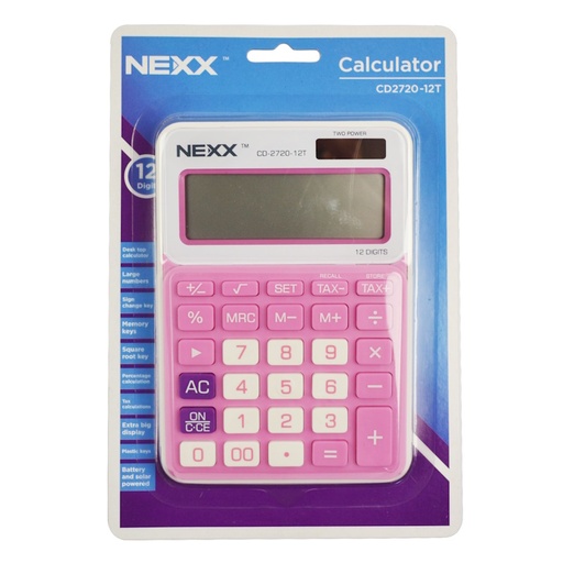 Nexx CD2720 Calculator 12 Digit (pink)