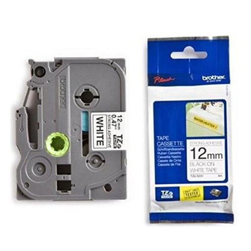 Brother P-touch TZ-231 12mm Labeling Cartridge (black on white)