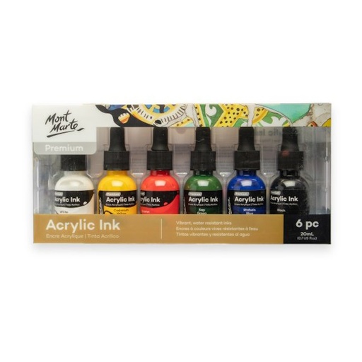 Mont Marte Acrylic Ink Set (6 x 20ml)