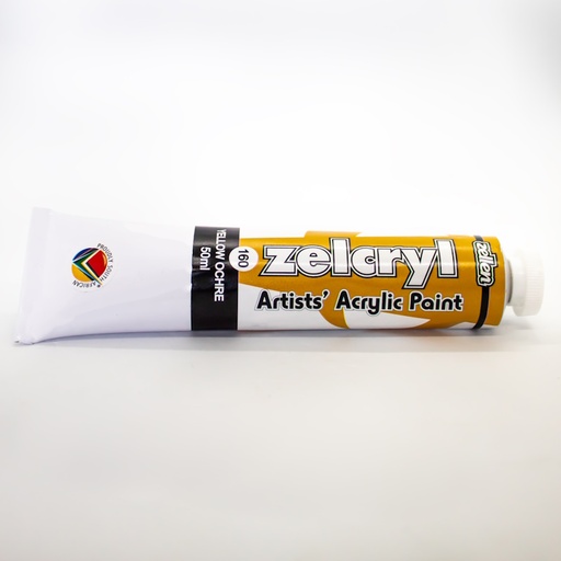 Zellen Zelcryl Acrylic Paint 50ml (yellow ocre)