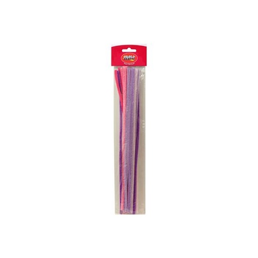 Crazy Craft Chenille Stems Pipe Cleaners (pink & purple) (18)