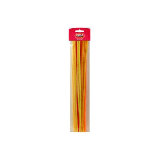 Crazy Craft Chenille Stems Pipe Cleaners (red & orange) (18)