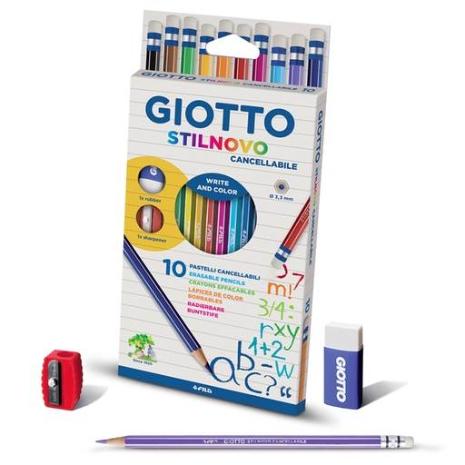 Giotto Stilnovo Erasable Colour Pencils (10)