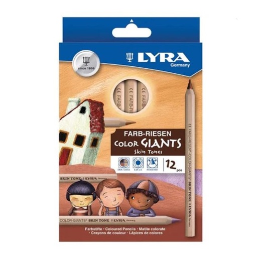 Lyra Color Giants Unlacquered Skin Tones Colour Pencils (12)