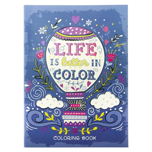 Life is Better in Color Adult Colouring Book (XCLR100)