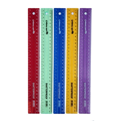 Colour Me Glitter Coloured Ruler 30cm (assorted)