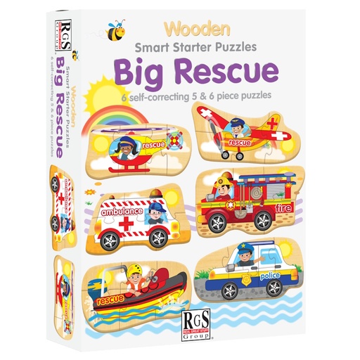 Big Rescue Smart Starter Wooden Puzzle (5 / 6 pieces)