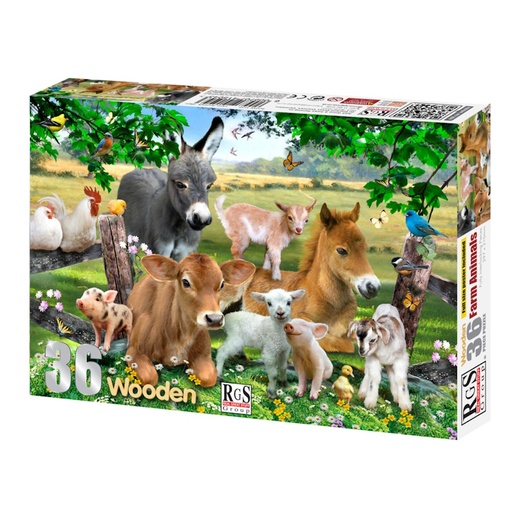 Farm Animals Wooden Puzzle (36 pieces)