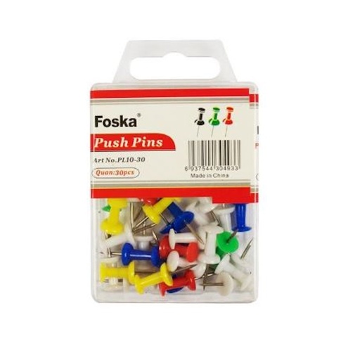 Foska Push Pins Assorted (30g)