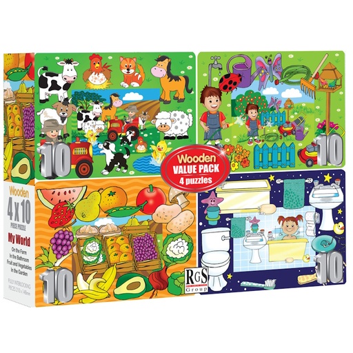 My World Puzzle Set (4 x 10 pieces)
